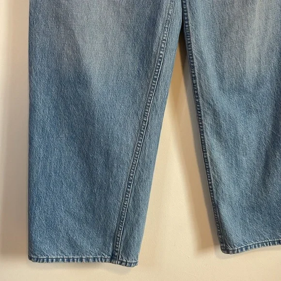 Mother Snacks Jeans 27 Drawn Fun Dip Nerd Blue Elastic Drawstring Straight Loose